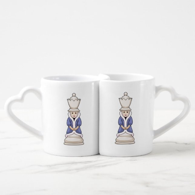Chess piece Queen Chess Coffee Mug Set (Front Nesting)