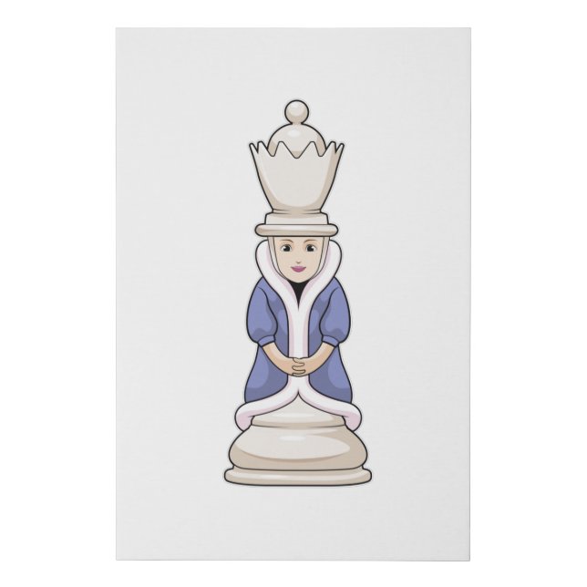 Chess piece Queen Chess Faux Canvas Print (Front)