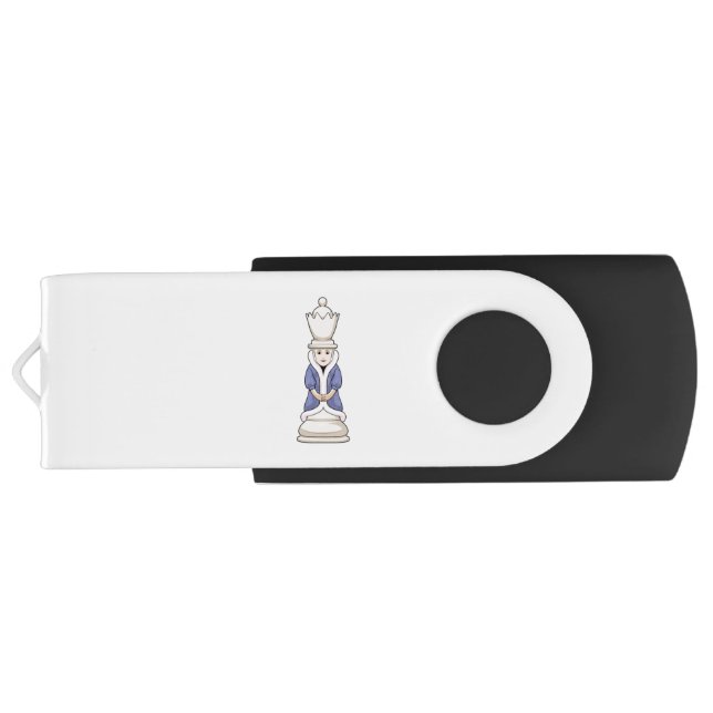 Chess piece Queen Chess Flash Drive (Back)