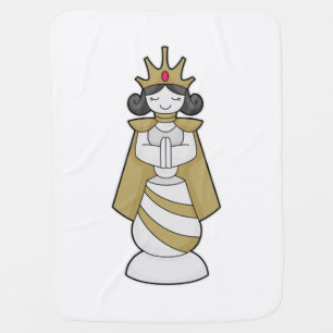 Chess piece Queen Crown Chess Baby Blanket