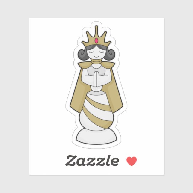 Chess piece Queen Crown Chess Sticker (Sheet)