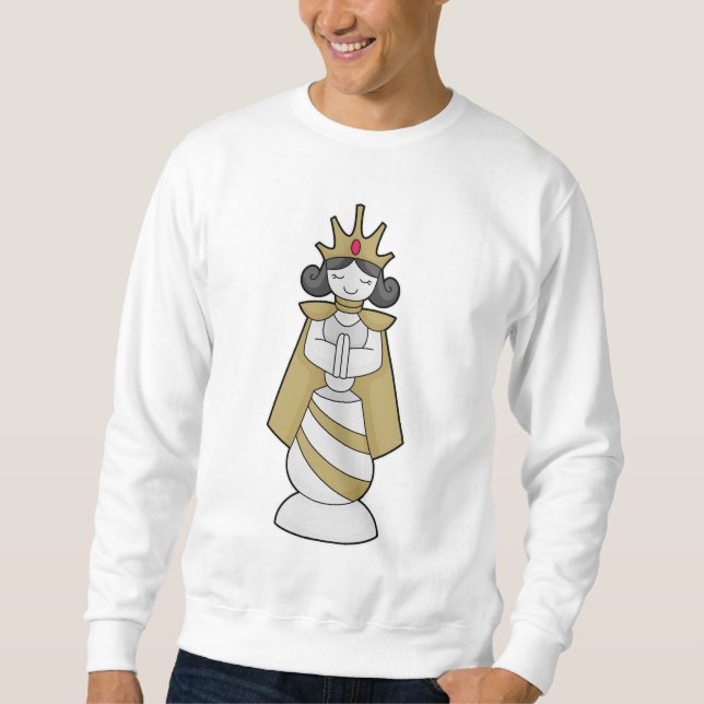 Chess piece Queen Crown Chess Sweatshirt (Front)
