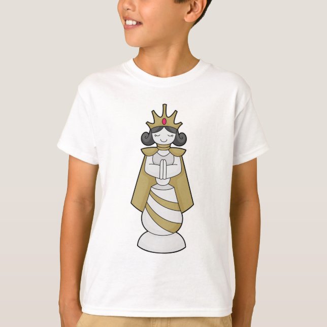 Chess piece Queen Crown Chess T-Shirt (Front)