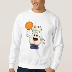Chess piece Rook at Basketball Sports Sweatshirt