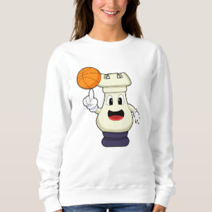 Chess piece Rook at Basketball Sports Sweatshirt