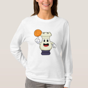 Chess piece Rook at Basketball Sports T-Shirt