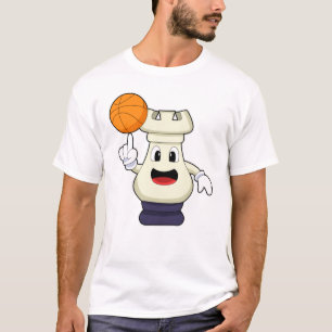 Chess piece Rook at Basketball Sports T-Shirt