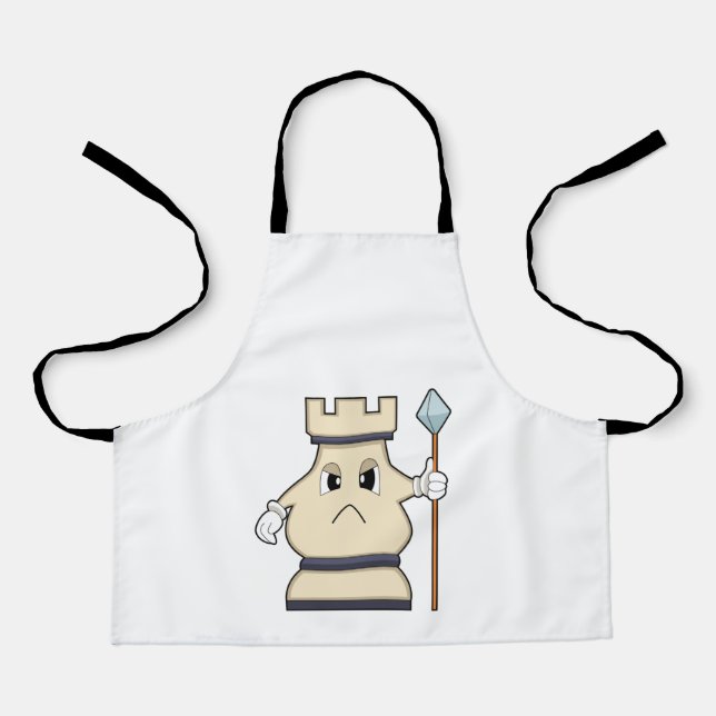 Chess piece Rook at Chess.PNG Apron (Front)