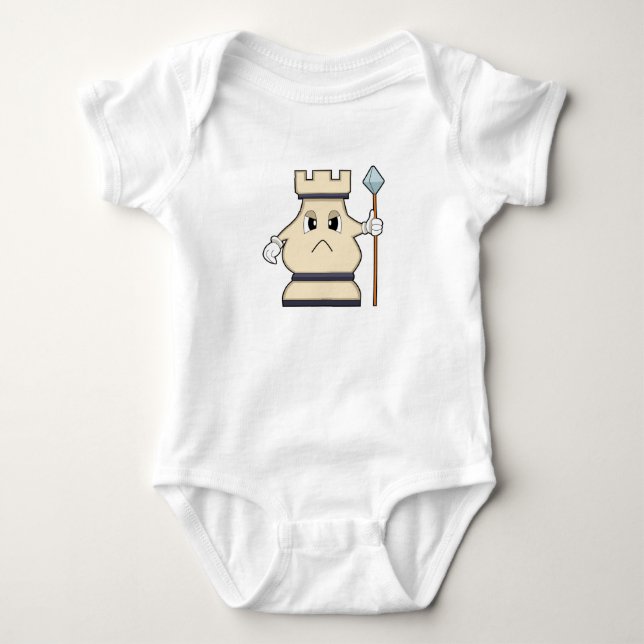Chess piece Rook at Chess.PNG Baby Bodysuit (Front)