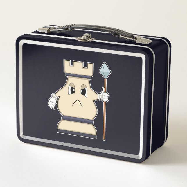 Chess piece Rook at Chess.PNG Metal Lunch Box (Front)