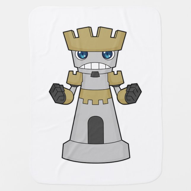 Chess piece Rook Chess Baby Blanket (Front)