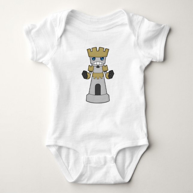 Chess piece Rook Chess Baby Bodysuit (Front)