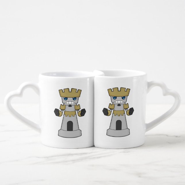 Chess piece Rook Chess Coffee Mug Set (Front Nesting)