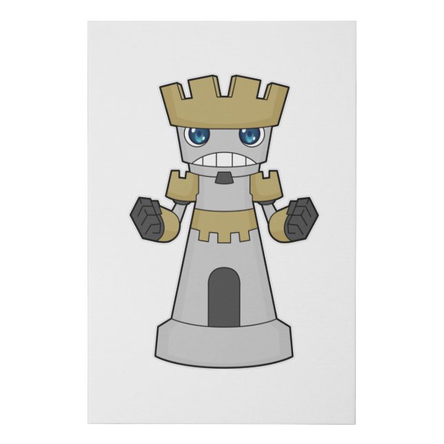 Chess piece Rook Chess Faux Canvas Print (Front)