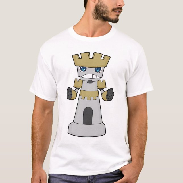 Chess piece Rook Chess T-Shirt (Front)