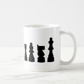 Chess piece silhouette design coffee mug