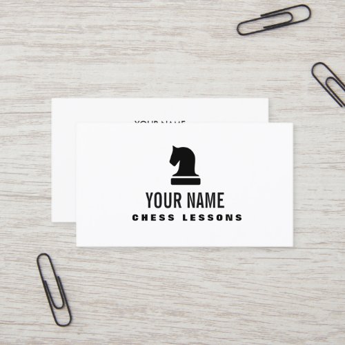 Chess piece teacher tutor business card template