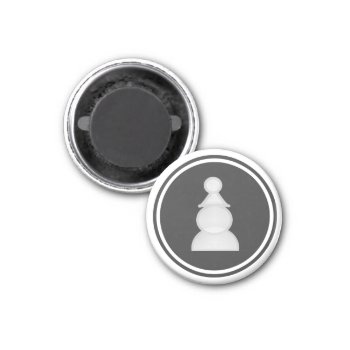 Chess Piece White Pawn Magnet by Chess_store at Zazzle