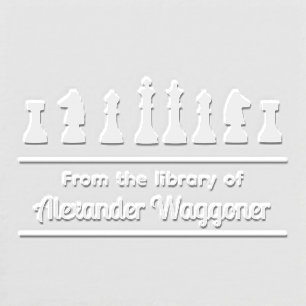 Chess Pieces #1 “From the library of” Name Embosser