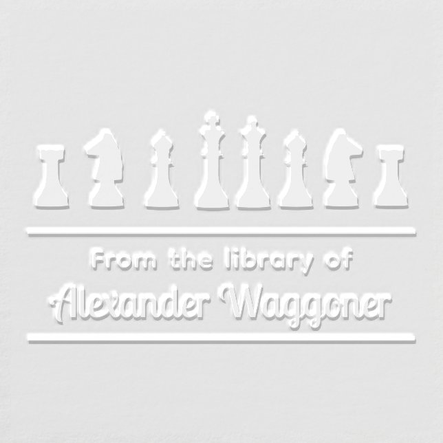 Chess Pieces #1 “From the library of” Name Embosser (Design)