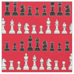 Chess Pieces Board Games Fabric