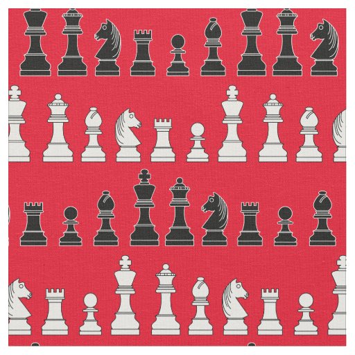 Chess Pieces Board Games Fabric