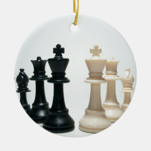 Chess Pieces Ceramic Ornament