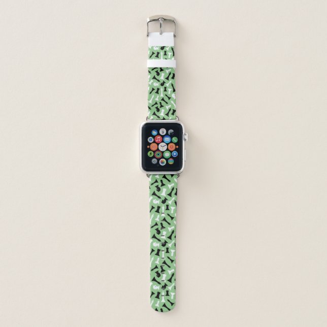 Chess Pieces Design Apple Watch Band (Front)