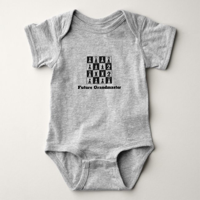 Chess Pieces Design Baby Bodysuit