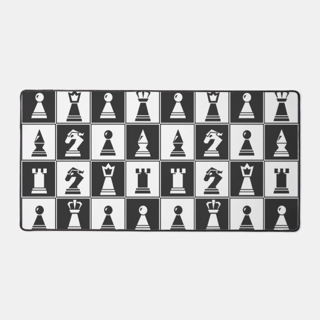Chess Pieces Design Desk Mat