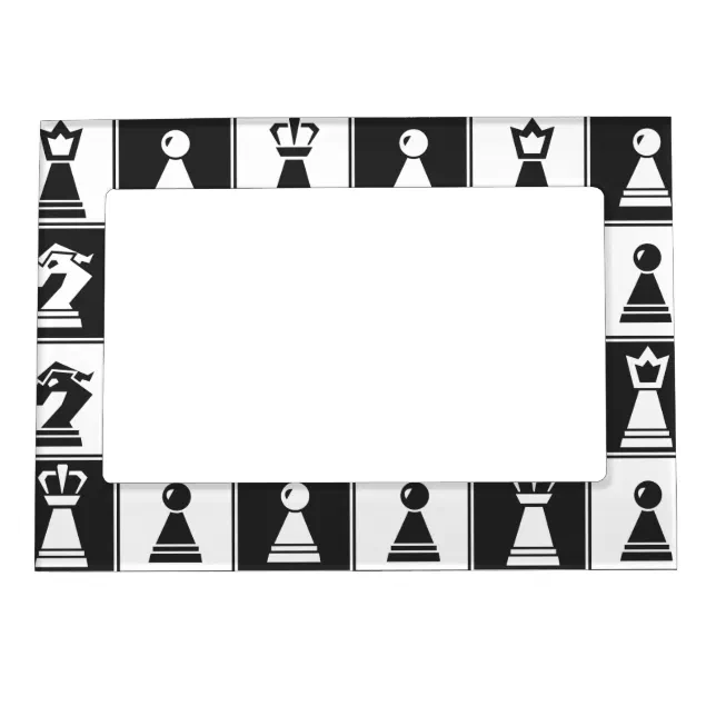 Chess Pieces Design Magnetic Frame | Zazzle
