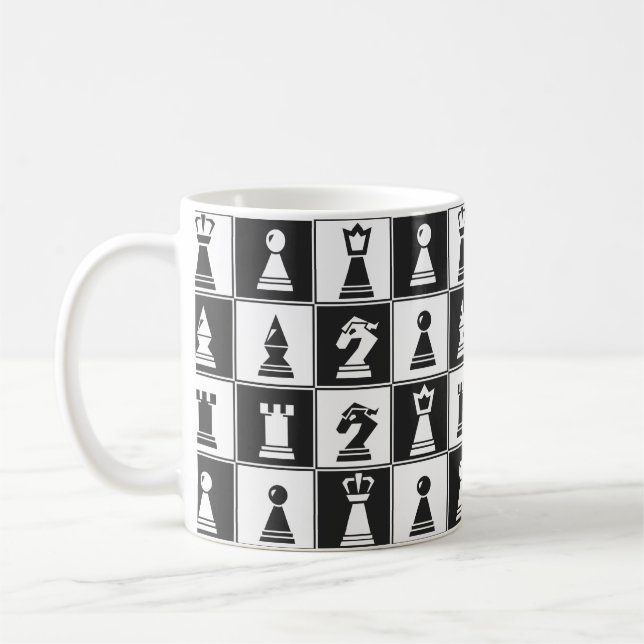 Chess Pieces Design Mug (Left)