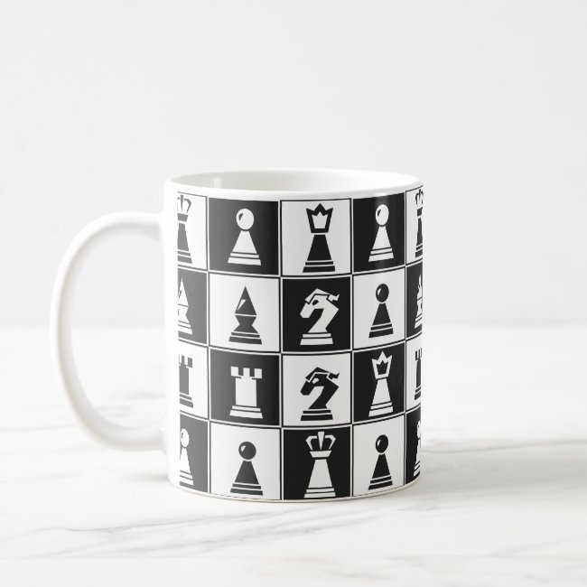 Chess Pieces Design Mug