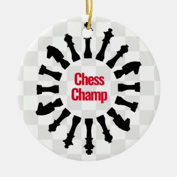 Chess Pieces Design Ornament by SjasisSportsSpace at Zazzle