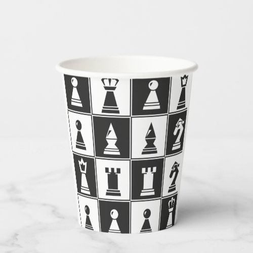 Chess Pieces Design Paper Cup