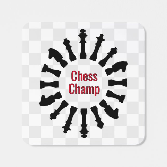 Chess Pieces Design Square Sticker (Single)
