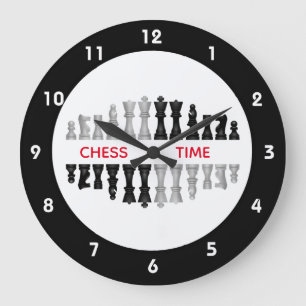 Chess Pieces Design Wall Clock