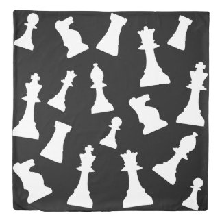 Chess pieces duvet cover
