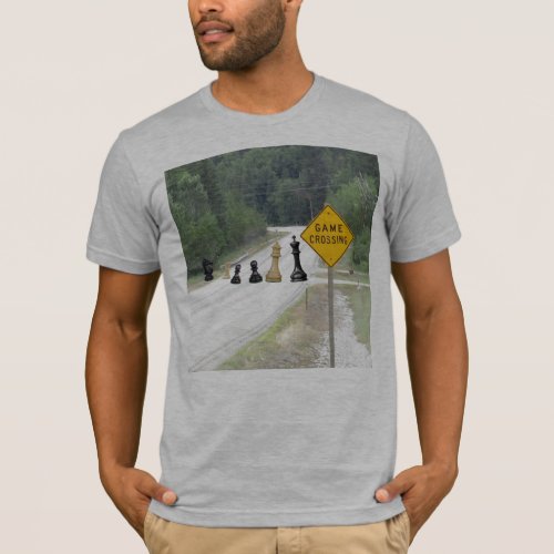 Chess Pieces Game Crossing Pun T_Shirt