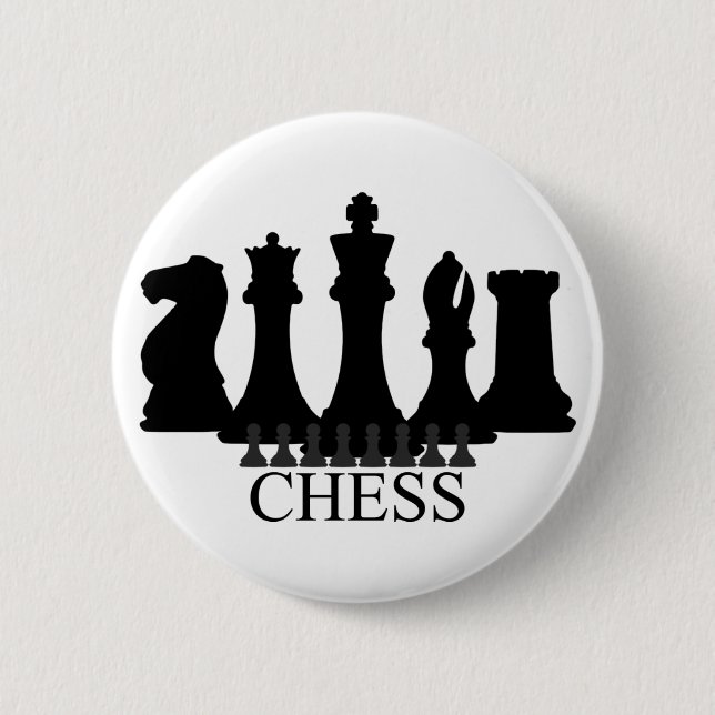 Chess Pieces Key Chain Pinback Button (Front)