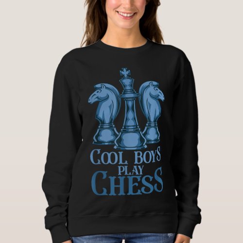 Chess Pieces Knight King Boys Kids Gift Cool Boys  Sweatshirt