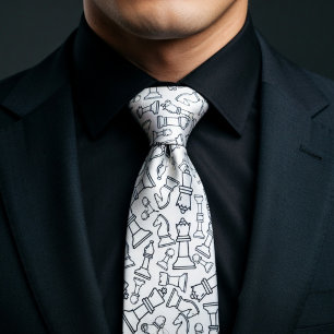 Chess Pieces Neck Tie