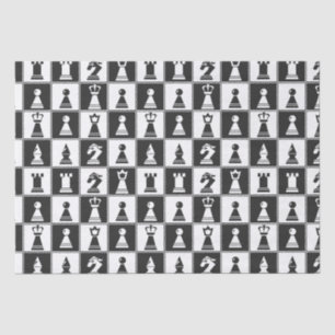 Chess Pieces Pattern Design Tissue Paper