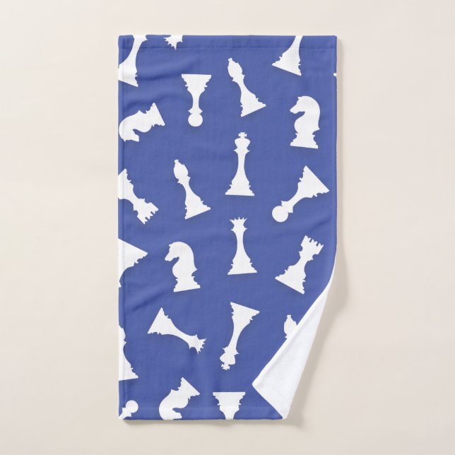 Chess Pieces Pattern - Seamless - Chess Gamers Hand Towel (Hand Towel)