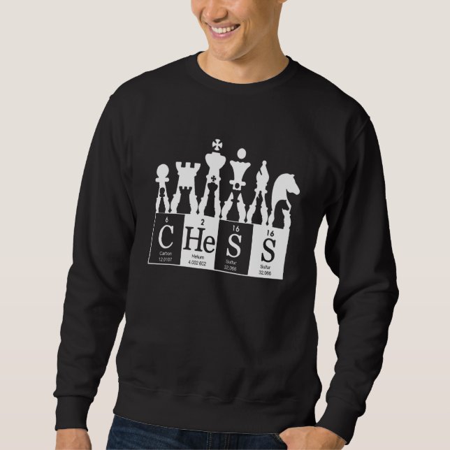 Chess Pieces Periodic Table Elements  For Smart Pe Sweatshirt (Front)