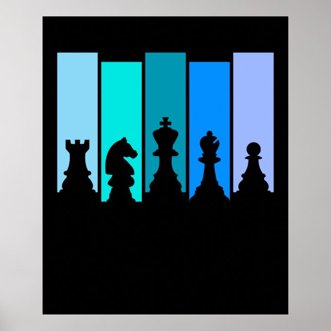 Chess Pieces Silhouette Poster (Front)