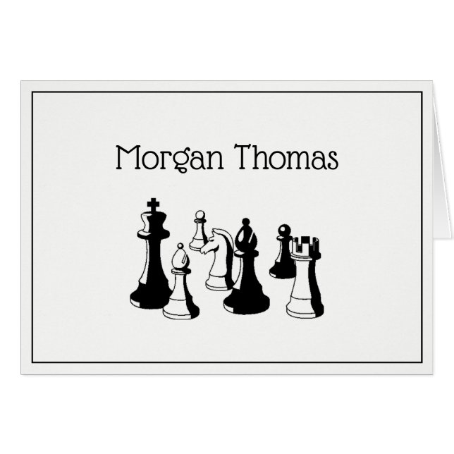 Chess Pieces Vintage Art #2 (Front Horizontal)