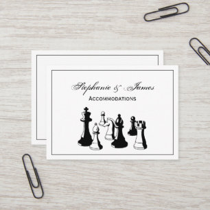 Chess Pieces Vintage Art #2 Business Card
