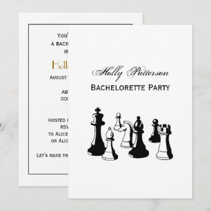 Chess Pieces Vintage Art #2 Invitation