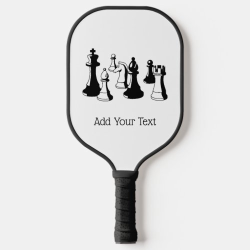 Chess Pieces Vintage Art 2 Pickleball Paddle